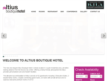 Tablet Screenshot of altiushotel.com
